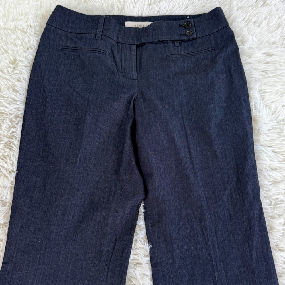 LOFT Julie Size 2 Blue Trouser Dress Pants Workwear‎ Corpcore Career Chic Preppy